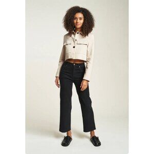 NWT Oliver Logan Aberdeen High Rise Wide Leg Black Jeans Women's Size 31